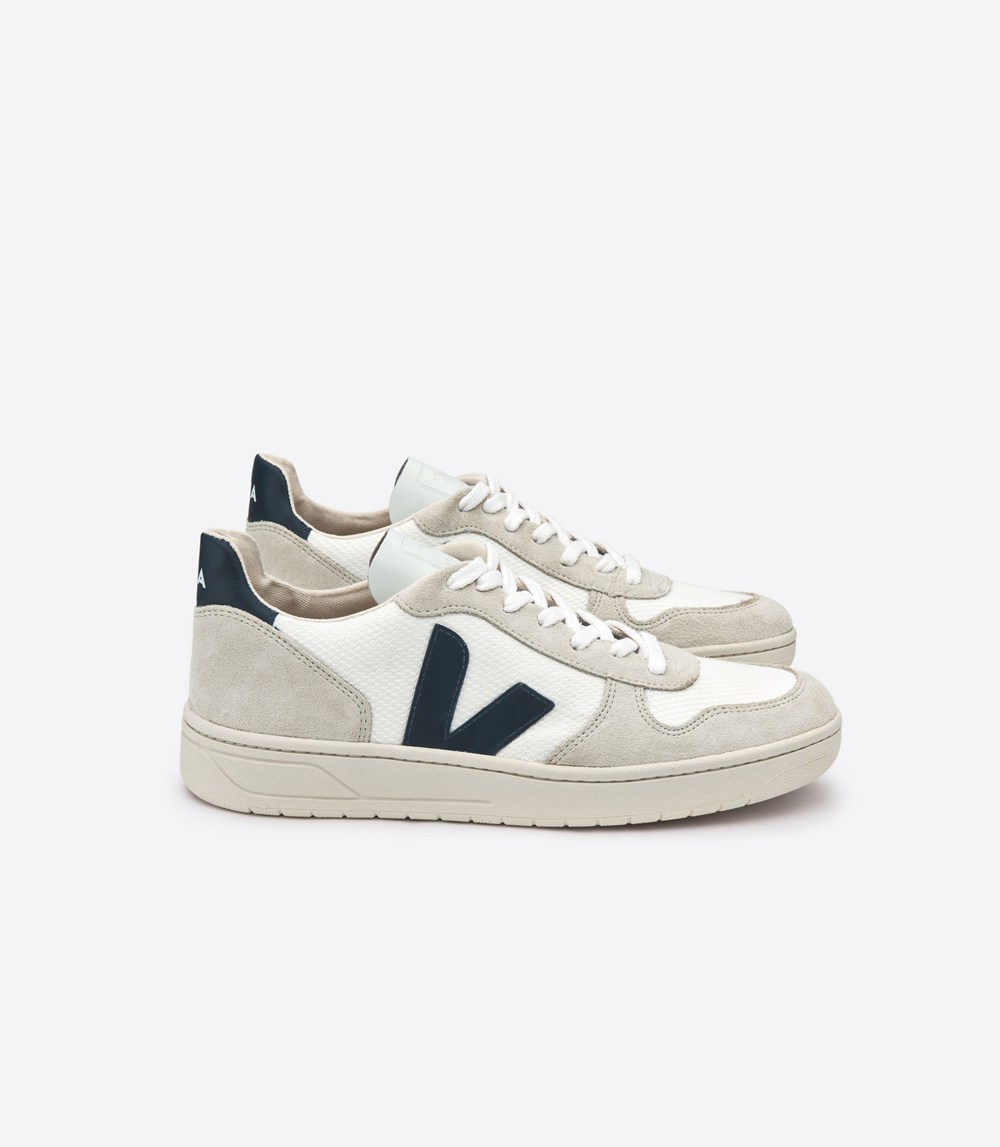 Veja Sneakers Mens - V-10 B-mesh - White/Beige - 2058XOEIB